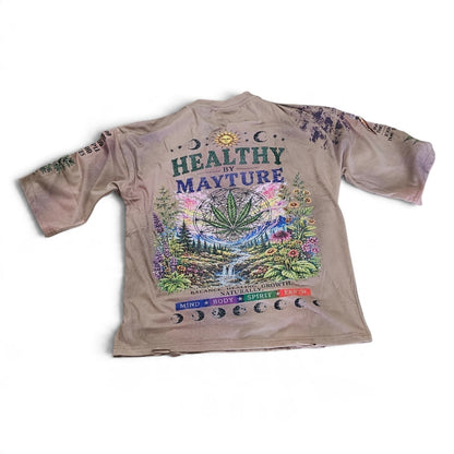 Heal Thy Self Vintage Oversized Graphic Tee